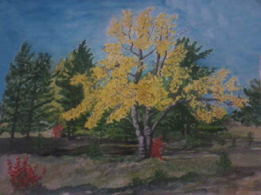Peinture intitulée "Autumn2.jpg" par Irina Zaitseva, Œuvre d'art originale, Gouache