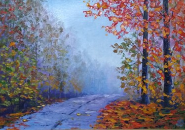 Картина под названием "Осень" - Irina Zakharova, Подлинное произведение искусства, Масло