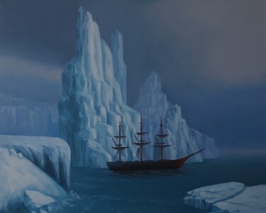 Картина под названием "Iceberg" - Irina Zakharova, Подлинное произведение искусства, Масло Установлен на Деревянная рама для…