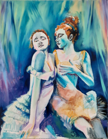 "The play is over. Applause!" Pintura titulada ""The play is over.…" por Irina Zarubina, Obra de arte original, Oleo Montado en Bastidor standard
