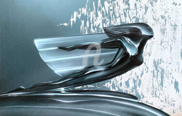 Arts numériques intitulée "Cadillacgirl" par Irina Ziborova, Œuvre d'art originale, Peinture numérique Monté sur Châssis en…