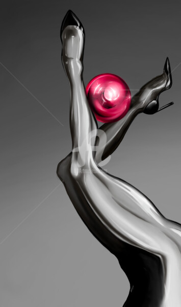Digital Arts titled "Pink pearl" by Irina Ziborova, Original Artwork, Digital Painting