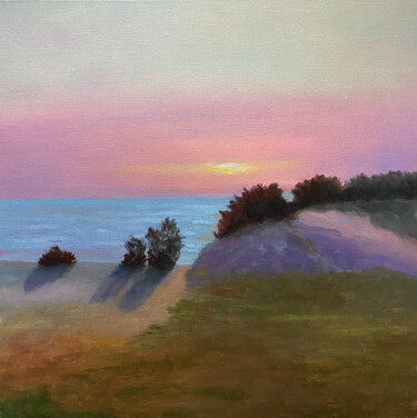 Pintura intitulada "Coucher de soleil" por Irina Shepchenko, Obras de arte originais, Óleo