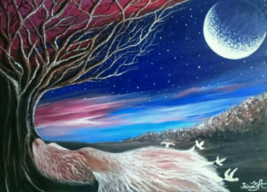 Painting titled "Goodnight, Mother N…" by Irina E.A, Original Artwork, Acrylic