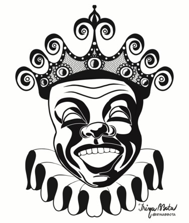Grafika cyfrowa / sztuka generowana cyfrowo zatytułowany „King of the clowns” autorstwa Irina Bbota, Oryginalna praca, 2D pr…