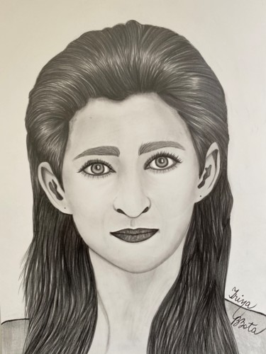 Drawing titled "Alba Flores aka Nai…" by Irina Bbota, Original Artwork, Pencil