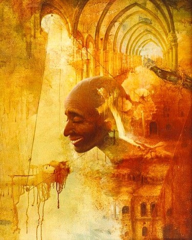 Painting titled "Judah's head/ Голов…" by Vladimir Novikov, Original Artwork, Oil