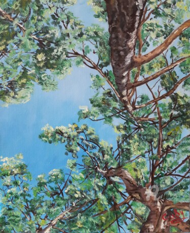 Peinture intitulée "Quand les arbres ét…" par Irina Caby, Œuvre d'art originale, Huile