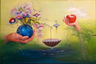 Peinture intitulée "Адам и Ева ( Adam e…" par Irinele, Œuvre d'art originale, Acrylique