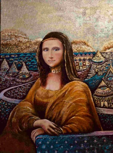 Картина под названием "Jeune Mona" - Irinele, Подлинное произведение искусства, Акрил