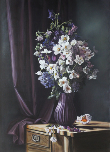 Картина под названием "MELODY OF SUMMER" - Irina Flowers, Подлинное произведение искусства, Масло