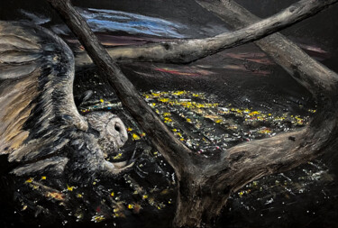 Ζωγραφική με τίτλο "“Ordinary evening”…" από Irina Ges, Αυθεντικά έργα τέχνης, Ακρυλικό