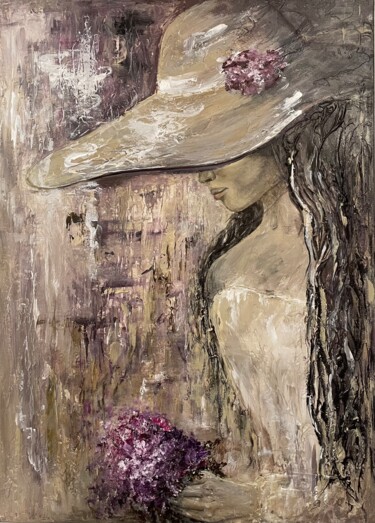 Schilderij getiteld "Texsture painting o…" door Irina Ges, Origineel Kunstwerk, Acryl