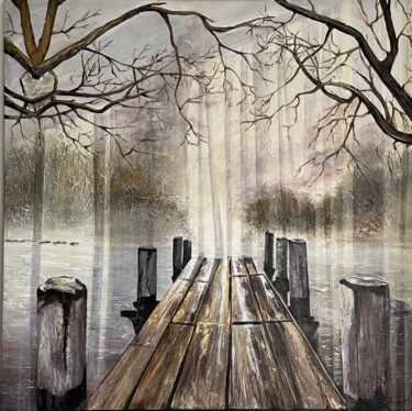 Картина под названием "Light througt the w…" - Irina Ges, Подлинное произведение искусства, Акрил