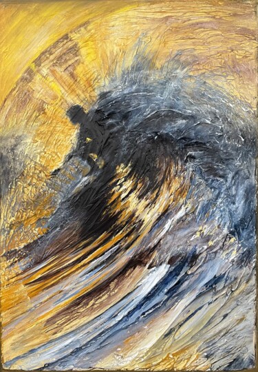 Картина под названием "Choose the light" - Irina Ges, Подлинное произведение искусства, Акрил Установлен на Металл