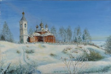 Картина под названием "Церковь Никиты Вели…" - Ирина Крючкова, Подлинное произведение искусства, Масло