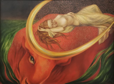 Картина под названием "THE ABDUCTION ON OF…" - Irina Khabibova, Подлинное произведение искусства, Масло Установлен на Деревя…