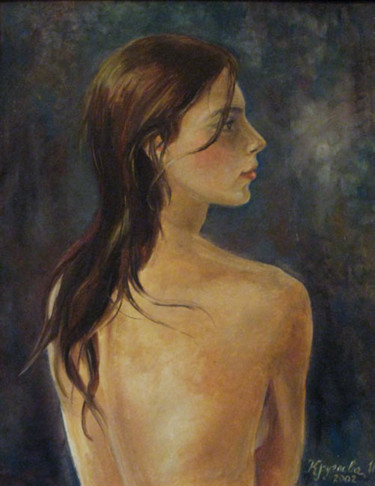Картина под названием "Утро" - Irene Kruglov, Подлинное произведение искусства, Масло