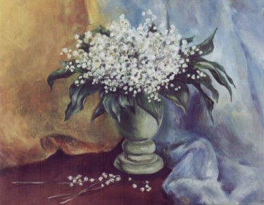 Картина под названием "Майские ландыши" - Irene Kruglov, Подлинное произведение искусства, Масло
