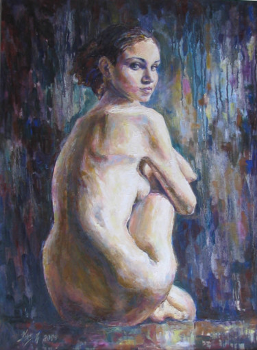 Картина под названием "НЮ" - Irene Kruglov, Подлинное произведение искусства, Масло