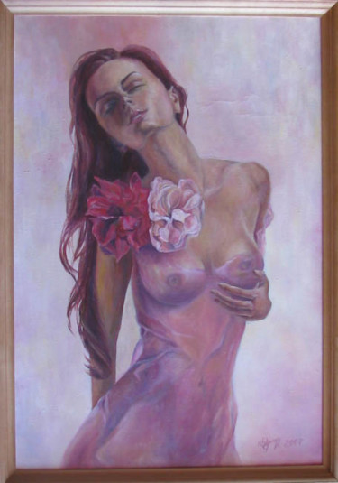 Картина под названием "В розовом" - Irene Kruglov, Подлинное произведение искусства