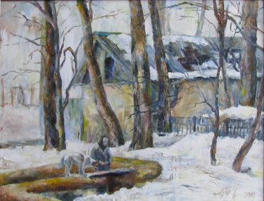 Malerei mit dem Titel "Одиночество" von Irene Kruglov, Original-Kunstwerk, Öl