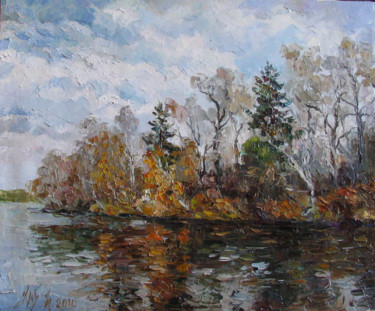 Картина под названием "Осенний мотив" - Irene Kruglov, Подлинное произведение искусства