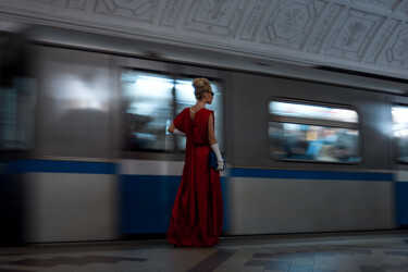 Fotografie getiteld "Arrival of the train" door Ирина Неклюдова, Origineel Kunstwerk, Digitale fotografie
