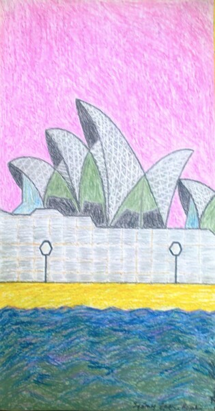 Peinture intitulée "Sydney Opera House…" par Irina Rabeja, Œuvre d'art originale, Pastel