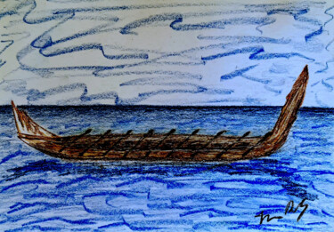 Картина под названием "Between Sky and Sea" - Irina Rabeja, Подлинное произведение искусства, Пастель