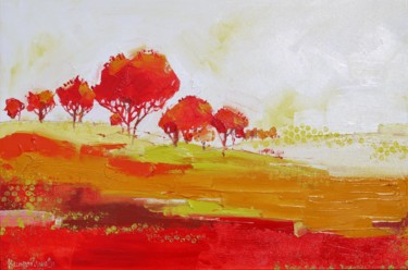 Peinture intitulée "Summer Fields" par Irina Rumyantseva, Œuvre d'art originale, Acrylique