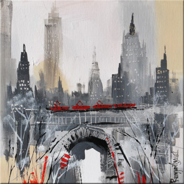 Malerei mit dem Titel "New York Express 5" von Irina Rumyantseva, Original-Kunstwerk, Acryl