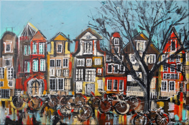 Картина под названием "Autumn In Amsterdam" - Irina Rumyantseva, Подлинное произведение искусства, Акрил
