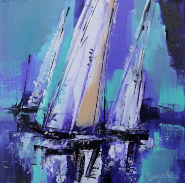 Pintura titulada "Boat Race 3" por Irina Rumyantseva, Obra de arte original, Acrílico