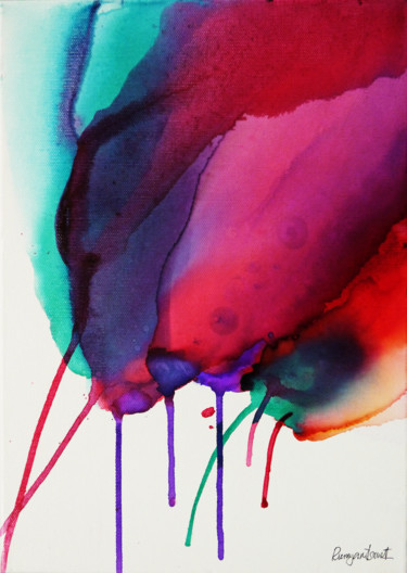 Картина под названием "Colour Infusion #9" - Irina Rumyantseva, Подлинное произведение искусства, Чернила