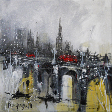 Schilderij getiteld "London Bustle" door Irina Rumyantseva, Origineel Kunstwerk, Acryl