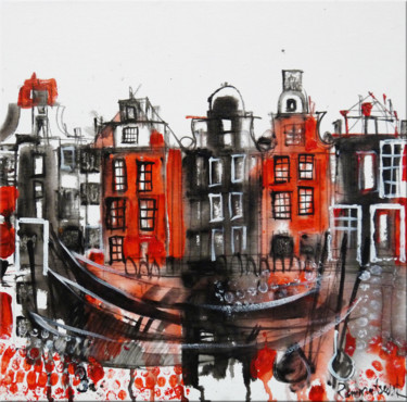 Peinture intitulée "Amsterdam - Herengr…" par Irina Rumyantseva, Œuvre d'art originale, Acrylique
