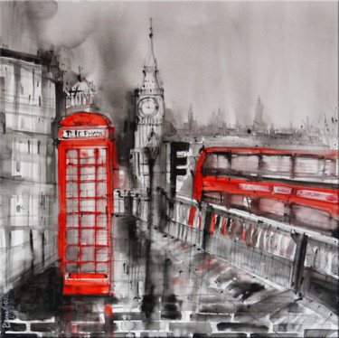 Malerei mit dem Titel "Icons Of London" von Irina Rumyantseva, Original-Kunstwerk, Acryl