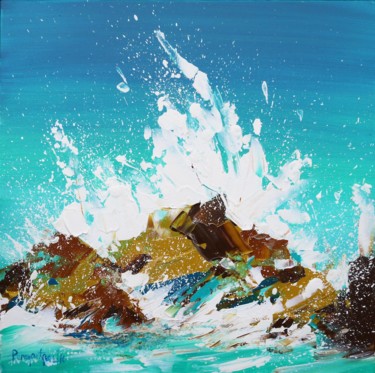 Painting titled "Crashing Waves 4" by Irina Rumyantseva, Original Artwork, Acrylic