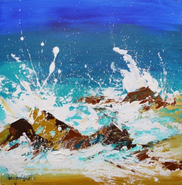 Malerei mit dem Titel "Crashing Waves" von Irina Rumyantseva, Original-Kunstwerk, Acryl