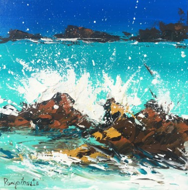 Painting titled "Ocean Waves 3" by Irina Rumyantseva, Original Artwork, Acrylic