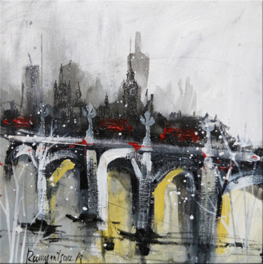 Painting titled "London Bustle 8 (FR…" by Irina Rumyantseva, Original Artwork, Acrylic