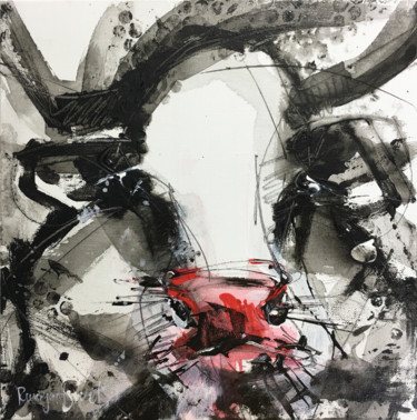 Pintura titulada "Cow 2019 C01N01" por Irina Rumyantseva, Obra de arte original, Acrílico