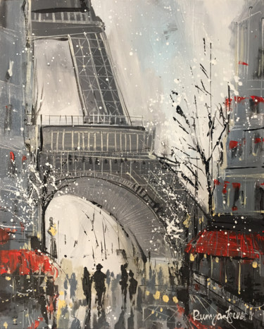 Malerei mit dem Titel "Paris C01N04" von Irina Rumyantseva, Original-Kunstwerk, Acryl