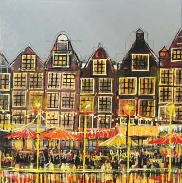 Pintura intitulada "Amsterdam Dusk" por Irina Rumyantseva, Obras de arte originais, Acrílico