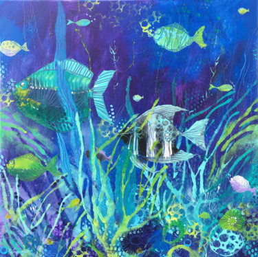 Peinture intitulée "Tropical Fish 2" par Irina Rumyantseva, Œuvre d'art originale, Acrylique