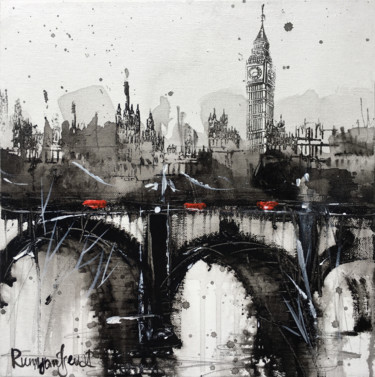 Pittura intitolato "London Cityscape C0…" da Irina Rumyantseva, Opera d'arte originale, Acrilico