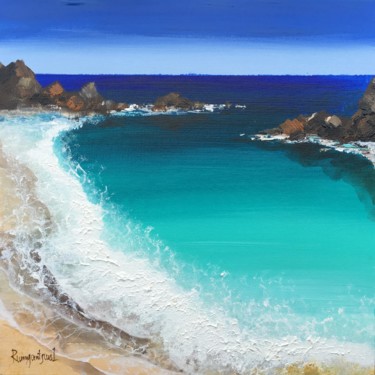 Картина под названием "The Beach 2" - Irina Rumyantseva, Подлинное произведение искусства, Акрил