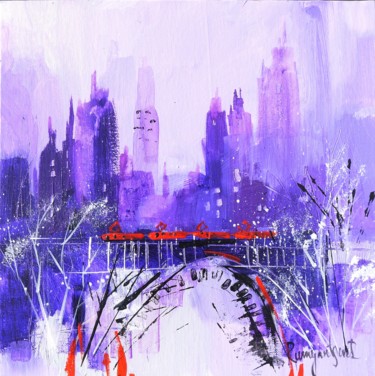 Painting titled "New York Express 12" by Irina Rumyantseva, Original Artwork, Acrylic