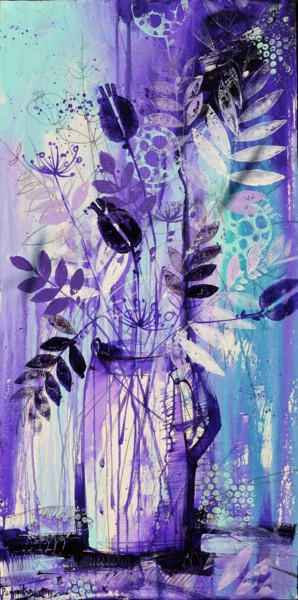 제목이 "Still Life 3"인 미술작품 Irina Rumyantseva로, 원작, 아크릴 나무 들것 프레임에 장착됨